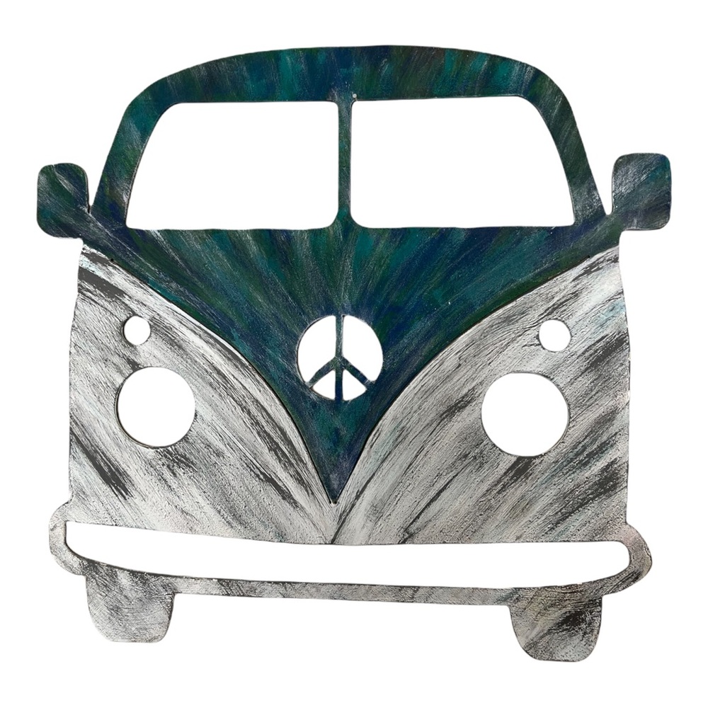 VW Volkswagen Bug Beetle Metal Art garage house garden artisan painted large